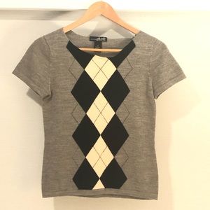 Willi Smith Merino Wool Short Sleeve Sweater